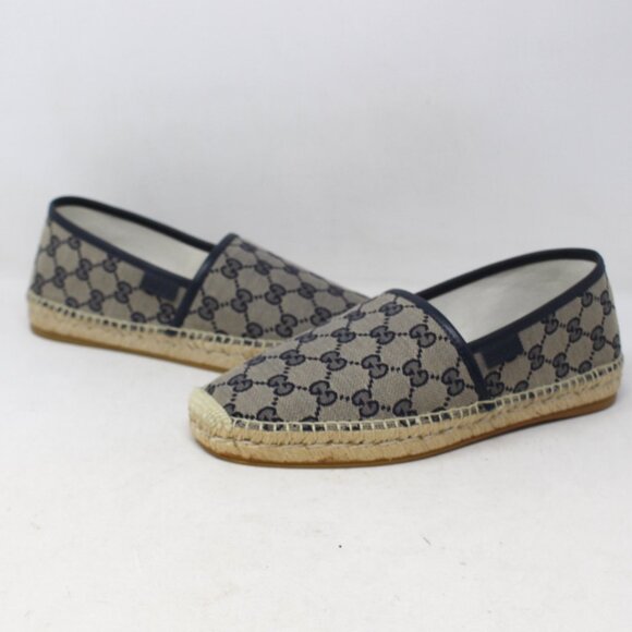 Gucci #WPDB77 Canvas Espadrilles Size 6.5 - Picture 1 of 8